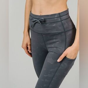 Grey Battleship Camo Pocket Drawstring Luxe 24” Size 4